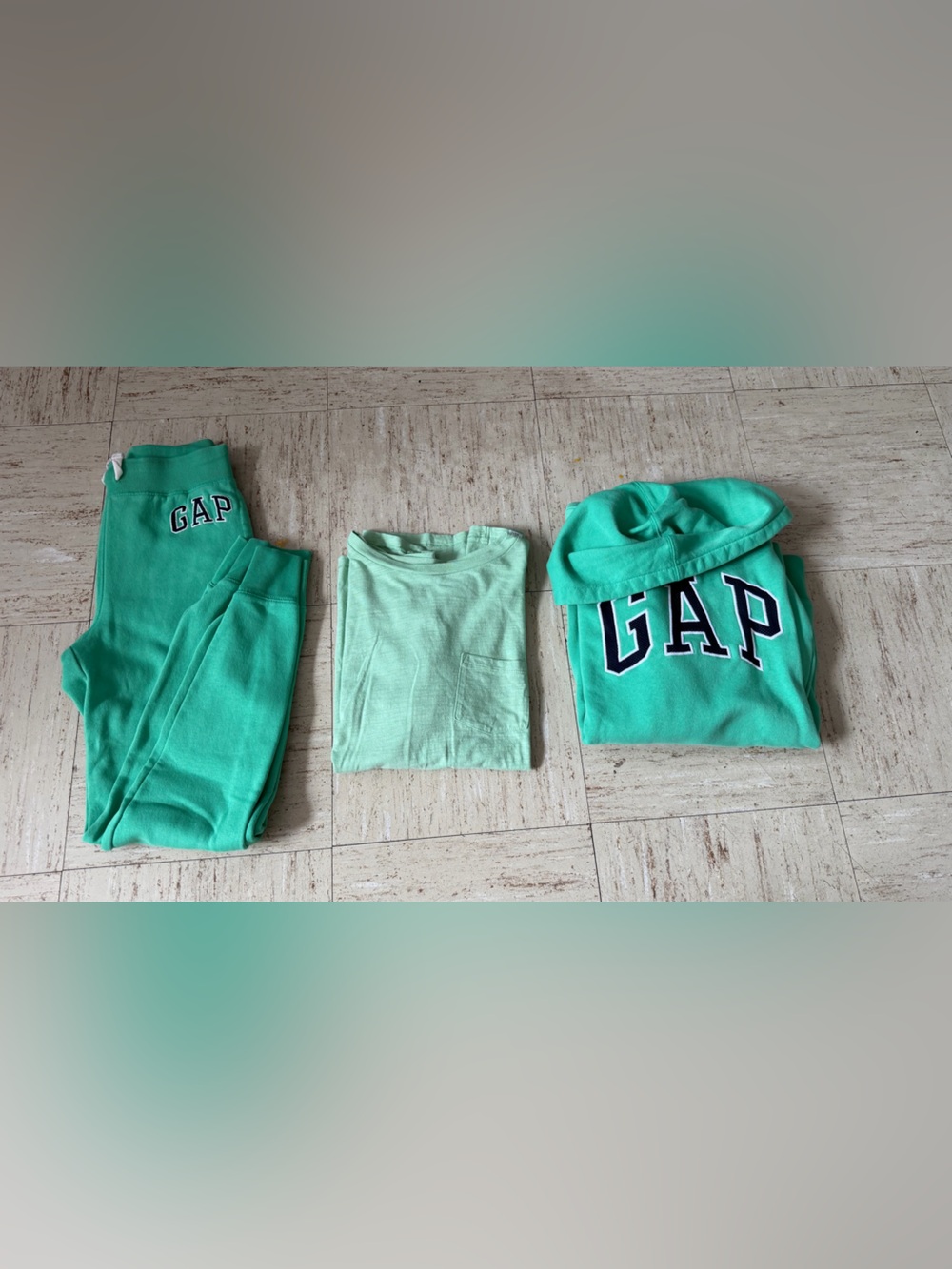 GAP Green Hoodie, Sweatshirt & Tee Set